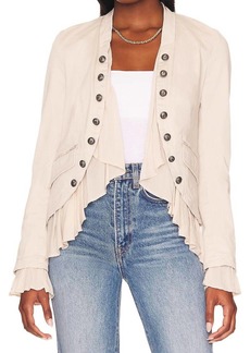 Free People Ruffles Romance Jacket In Natural