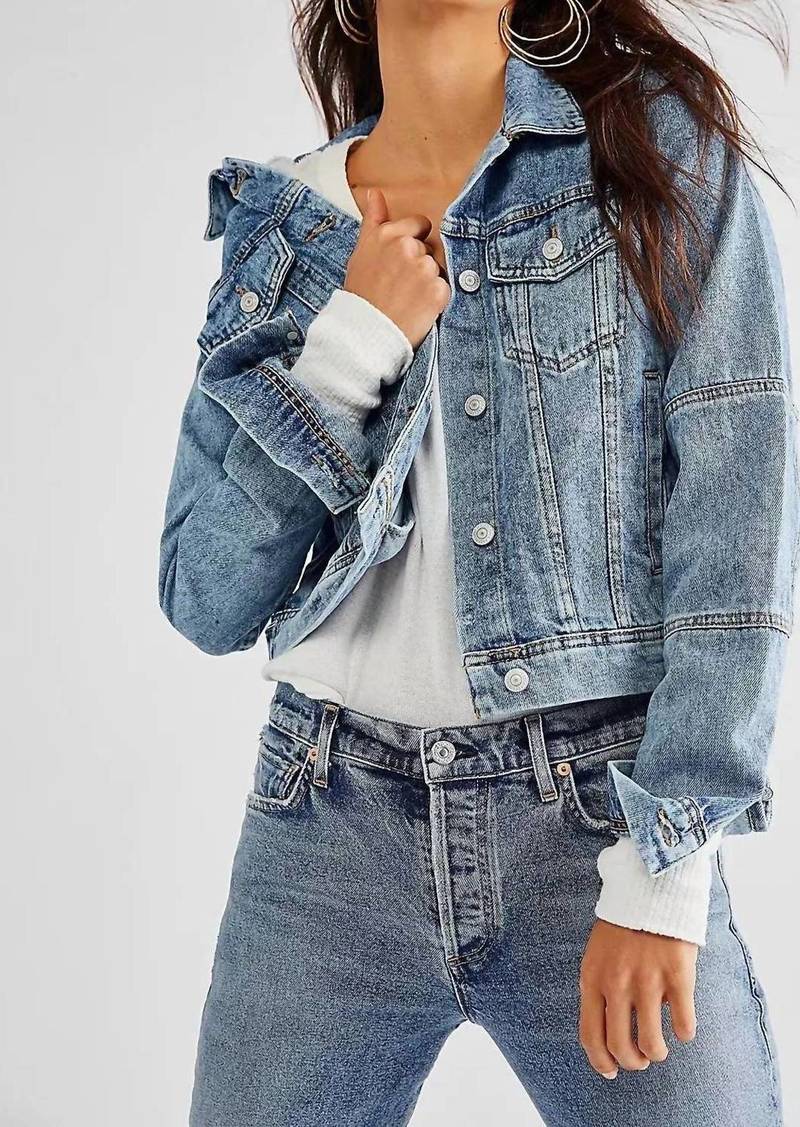 Free People Rumors Denim Jacket In Light Indigo