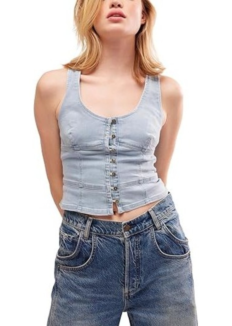 Free People Sally Corset Top Denim