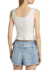 Free People Sally Stretch Cotton Corset Top