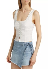 Free People Sally Stretch Cotton Corset Top