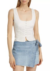 Free People Sally Stretch Cotton Corset Top