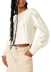 Free People Sandre Womens Knit Long Sleeve Pullover Sweater