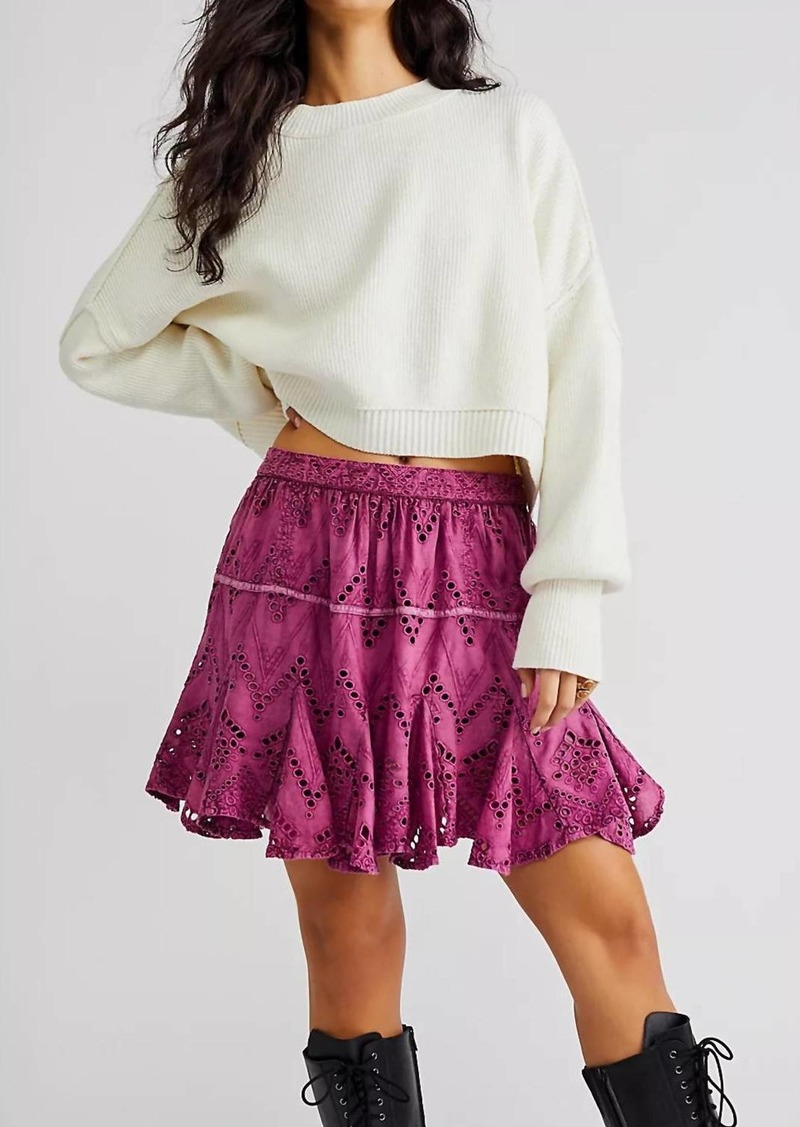 Free People Serenity Mini Skort In Dreamy Mulberry