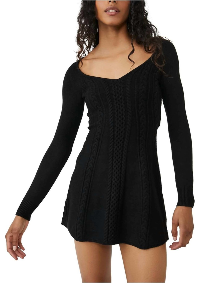 Free People Small World Mini Dress In Black