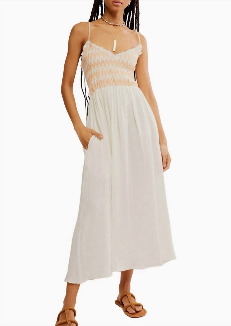 Free People Solid Sweet Nothings Midi Dress In Marshmellow