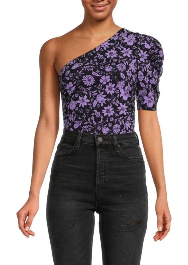 Free People Somethin' Bout You Floral Stretch Knit Bodysuit