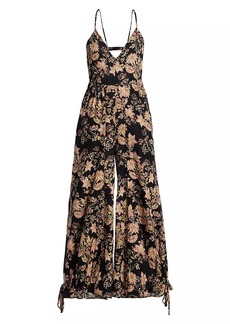 Free People Stand Out Floral Strappy Jumpsuit