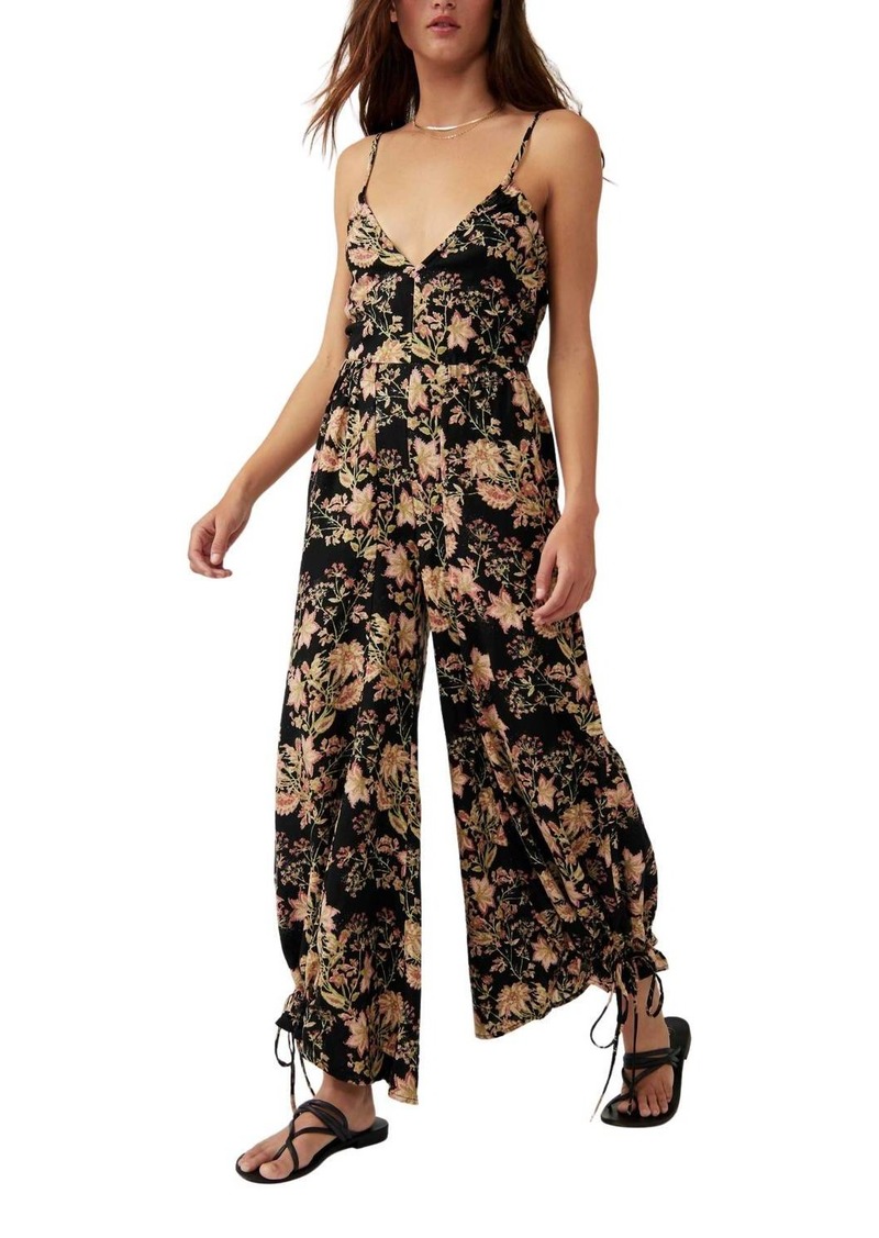 Free People Stand Out Printed One Piece In Black Combo
