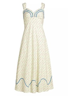 Free People Sweet Hearts Cotton Fit & Flare Dress