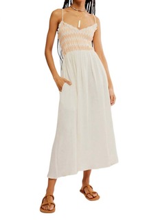 Free People Sweet Nothings Midi Dress In Marshmellow