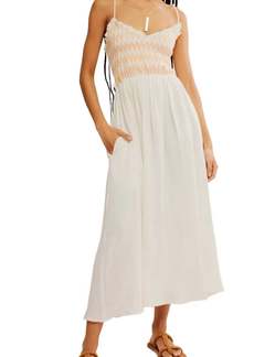 Free People Sweet Nothings Midi Dress In Marshmellow