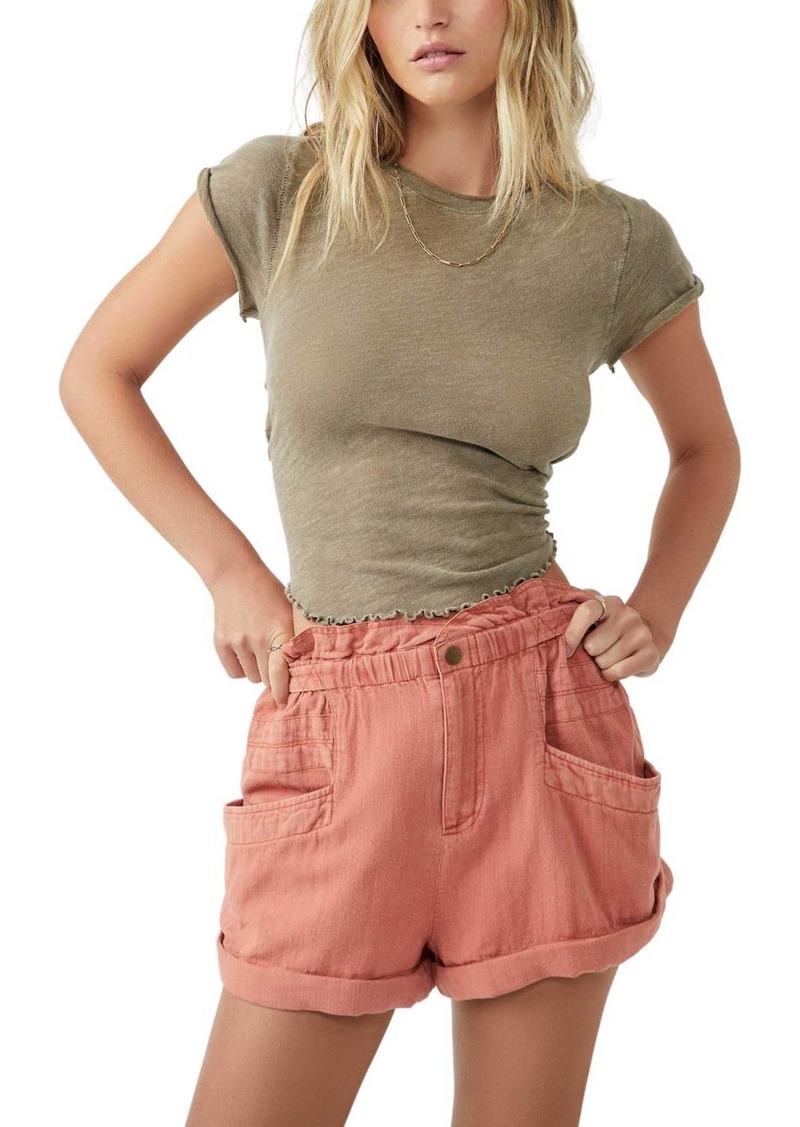 Free People Topanga Cuff Shorts In Spice Route