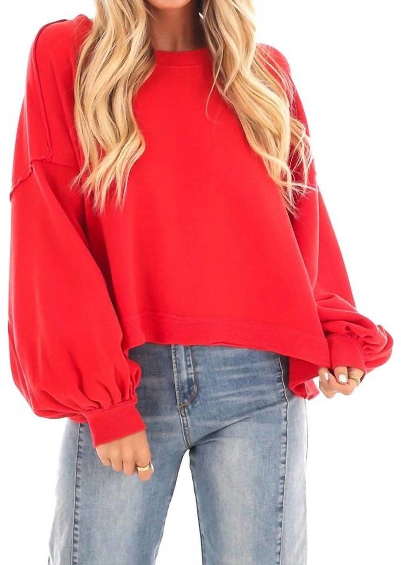 Free People Trish Sweatshirt In Heart Eyes