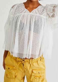 Free People True Candy Tunic Top In Optic White