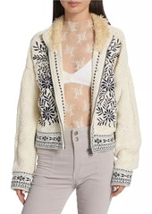 Free People True Embroidered Cotton-Blend Cardigan