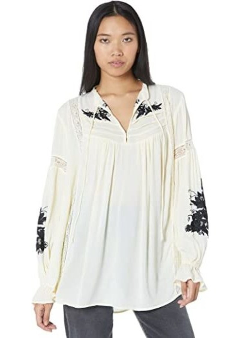 Free People Tusalossa Embroidered Top