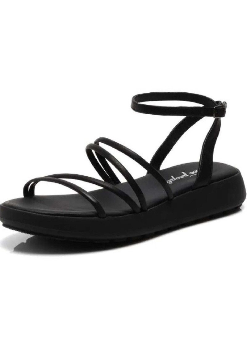 Free People Vivienne Strappy Womens Leather Cushioned Insole Flatform Sandals