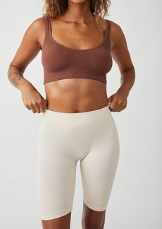 Free People Wide Eyed Seamless Corset Brallette In Chocolate