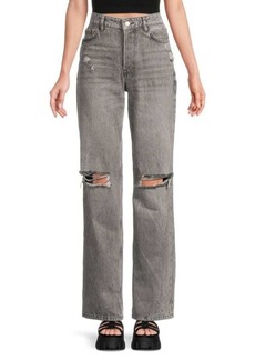 Free People Wild Flower High Rise Distressed Jeans