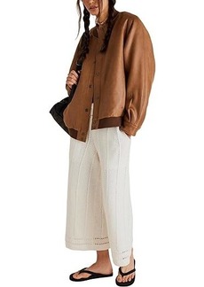 Free People Wild Rose Suede Bomber