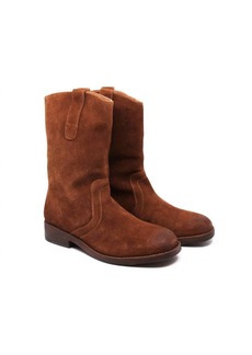 Free People Women's Easton Equestrian Ankle Boot Saddle Suede In Brown