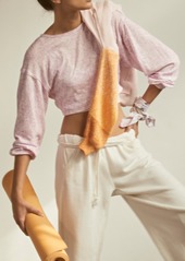 Free People FP Movement Backstage Open Back Sweatshirt in Purple Combo at Nordstrom