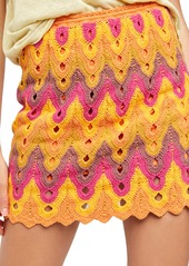 Women's Free People Heat Of The Moment Crochet Miniskirt
