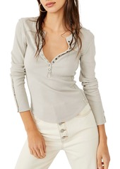 Free People Nailed It Henley Top in Oatmeal at Nordstrom