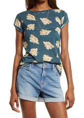 Free People Print Clare Tee in Navy Ground Floral at Nordstrom