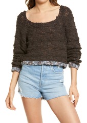 Free People West Palm Sweater in Raven Feather at Nordstrom