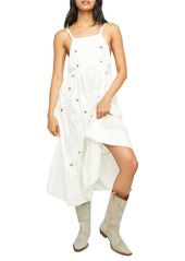 Free People Woven Midi Dress in Ivory at Nordstrom