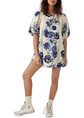 Free People Womens Mini Floral print Tunic Dress