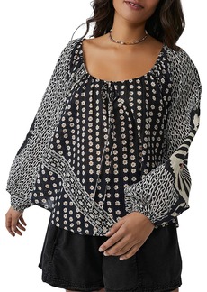 Free People Womens Sheer Boho Blouse