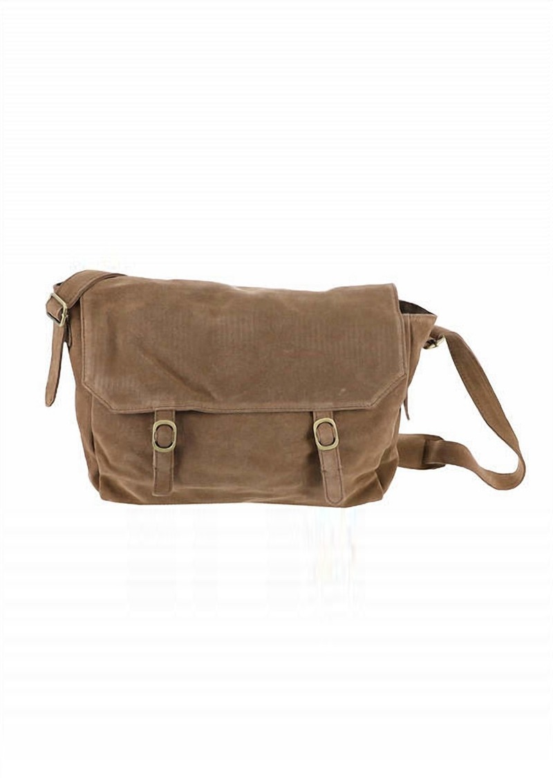 Free People Zahara Suede Messenger Bag In Bronze Age
