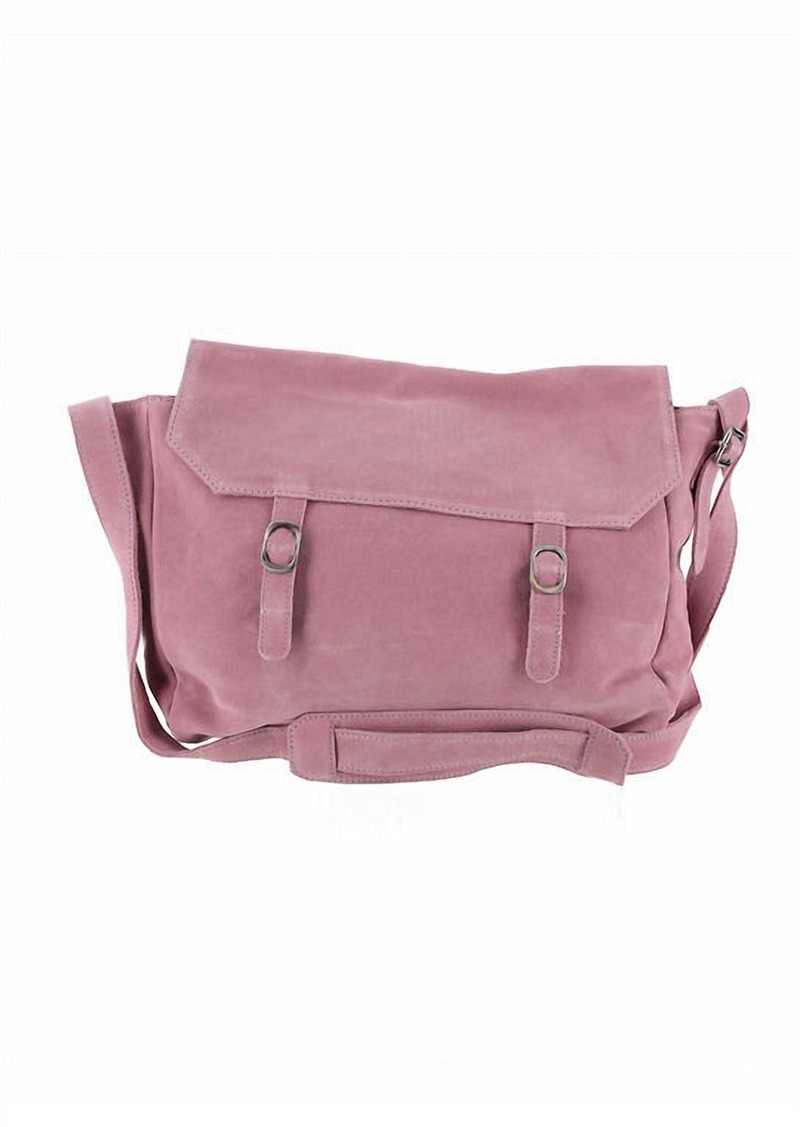 Free People Zahara Suede Messenger Bag In Orchid