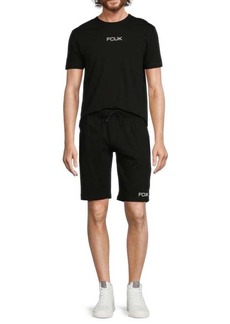 French Connection 2-Piece Logo Tee & Shorts Set