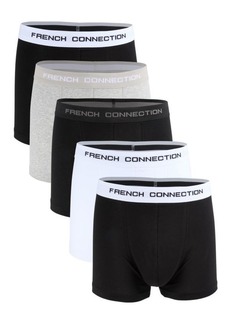 French Connection 5-Pack Logo Waist Boxer Briefs