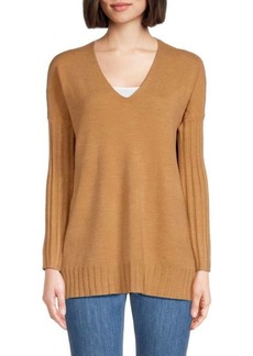 French Connection Babysoft Ribbed Sleeve Knit Sweater