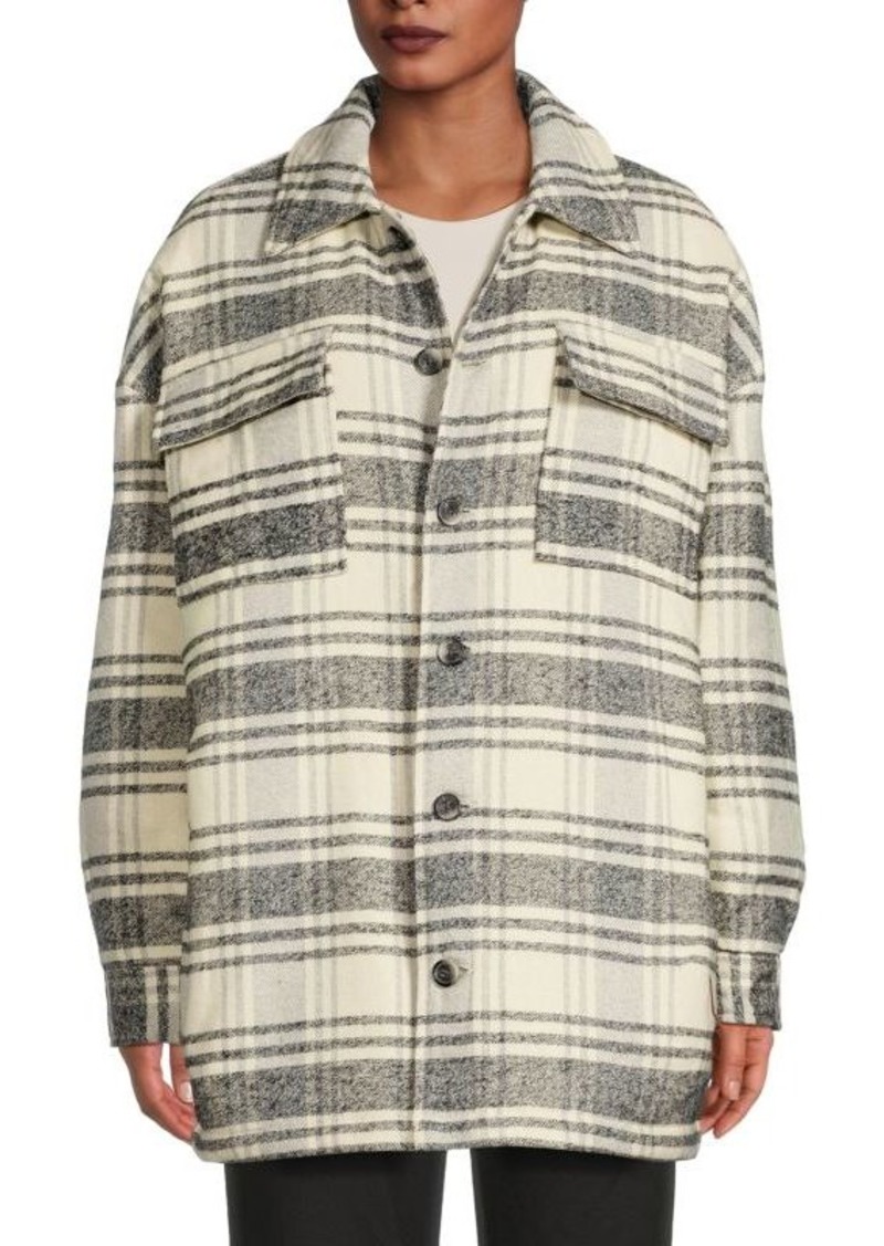 French Connection Caty Plaid Shirt Jacket