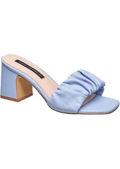 French Connection Challenge Womens Faux Leather Slide Dress Sandals