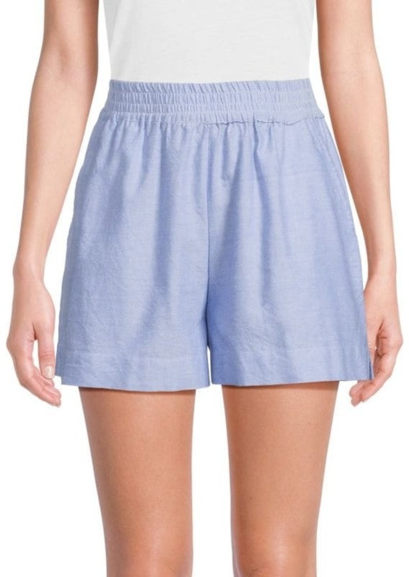 French Connection Chambray Flat Front Shorts