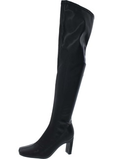 French Connection Charli Womens Vegan Leather Tall Over-The-Knee Boots