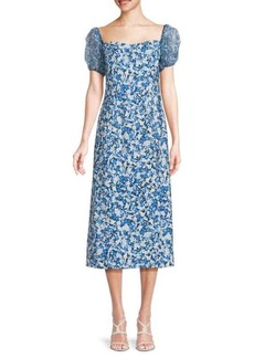 French Connection Clara Print Midi Dress