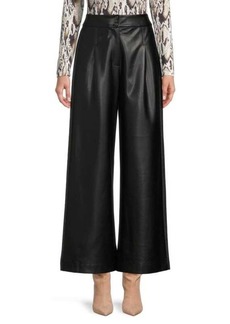 French Connection Crolenda Faux Leather Wide Leg Pants