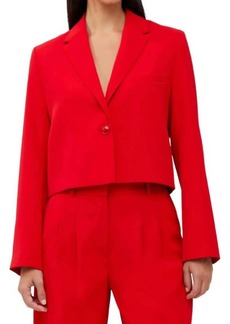 French Connection Cropped Blazer In Scarlet