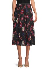 French Connection Eloise Pleated Floral Skirt