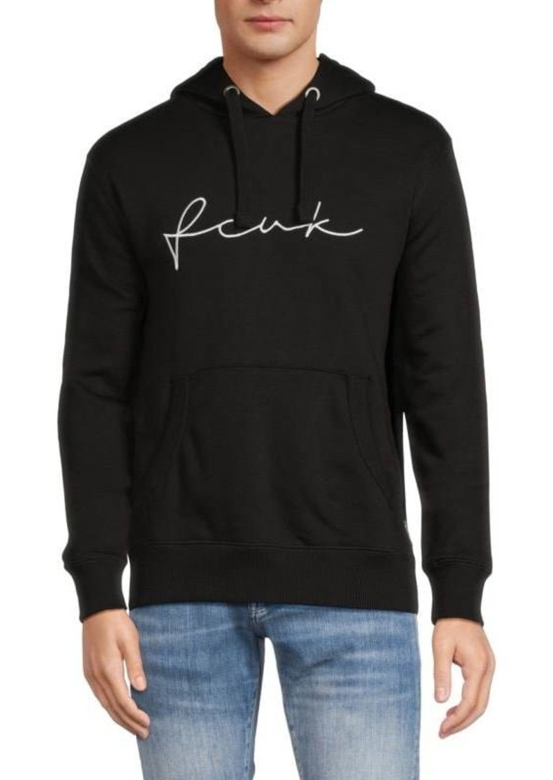 French Connection Embroidered Trim Hoodie