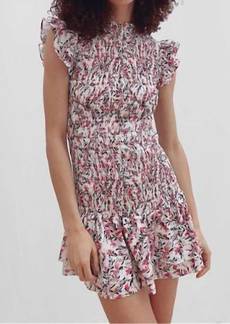 French Connection Flores Verona Crepe Smock Dress In Summer White