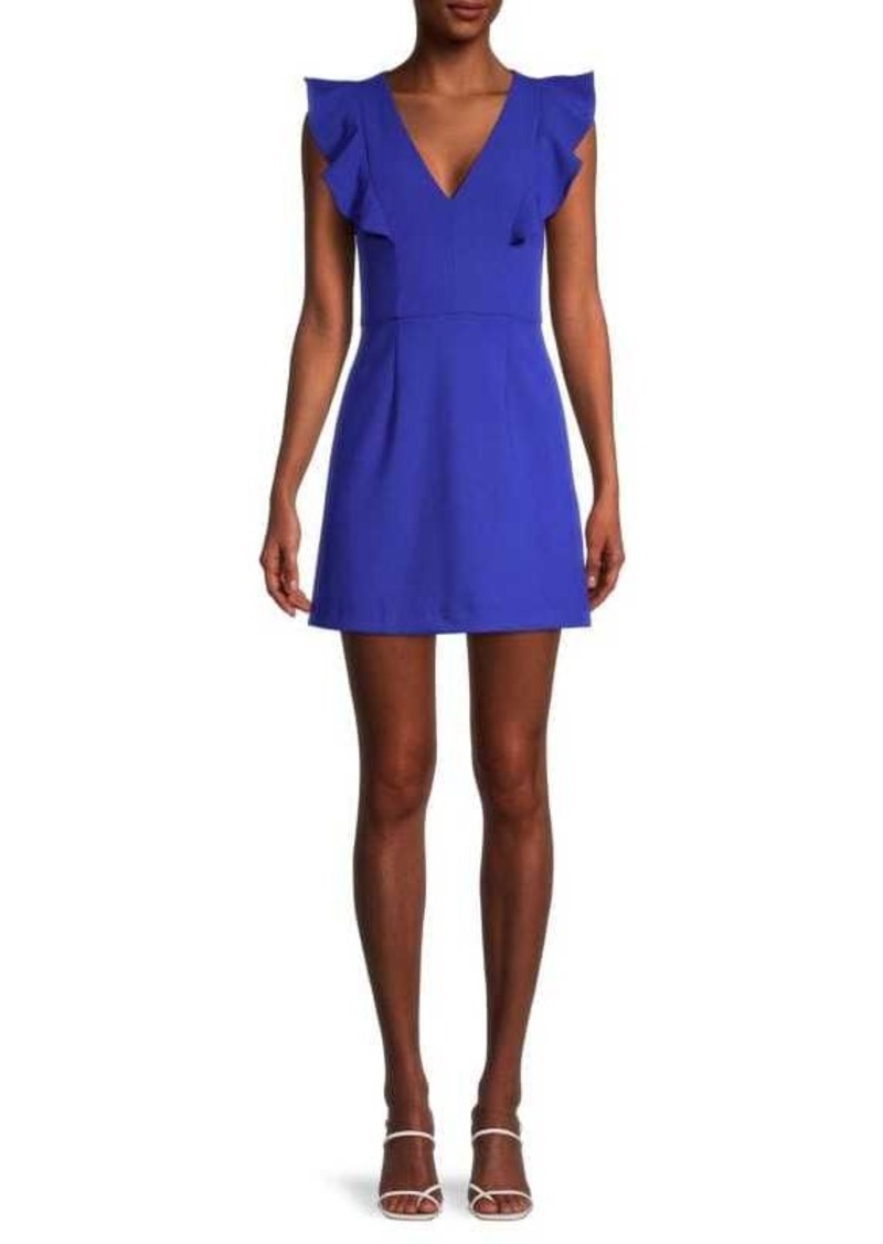 French Connection Flutter-Sleeve Mini Dress